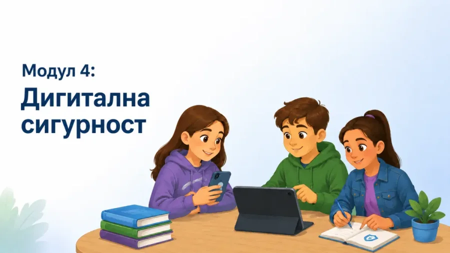 Илюстрация към модул „Дигитална сигурност“