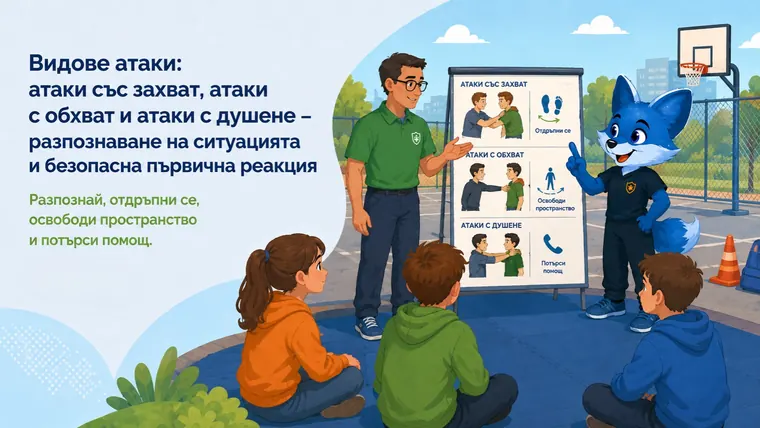 Илюстрация към темата „Видове атаки: захват, обхват и душене“