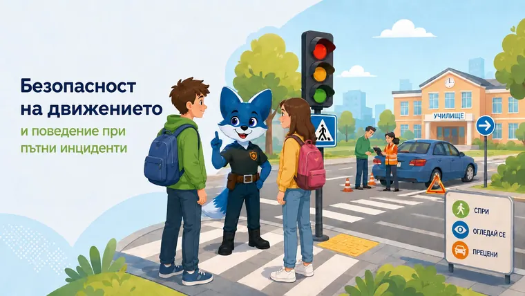 Илюстрация към темата „Безопасност на движението и поведение при пътни инциденти“