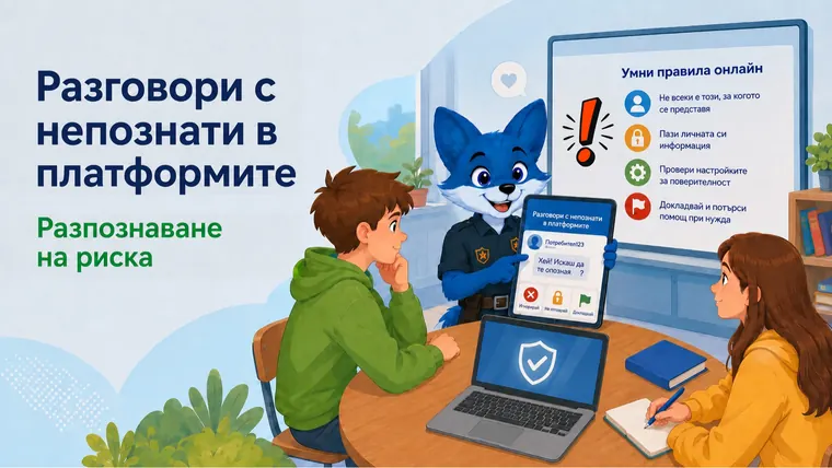 Илюстрация към темата „Разговори с непознати в платформите“